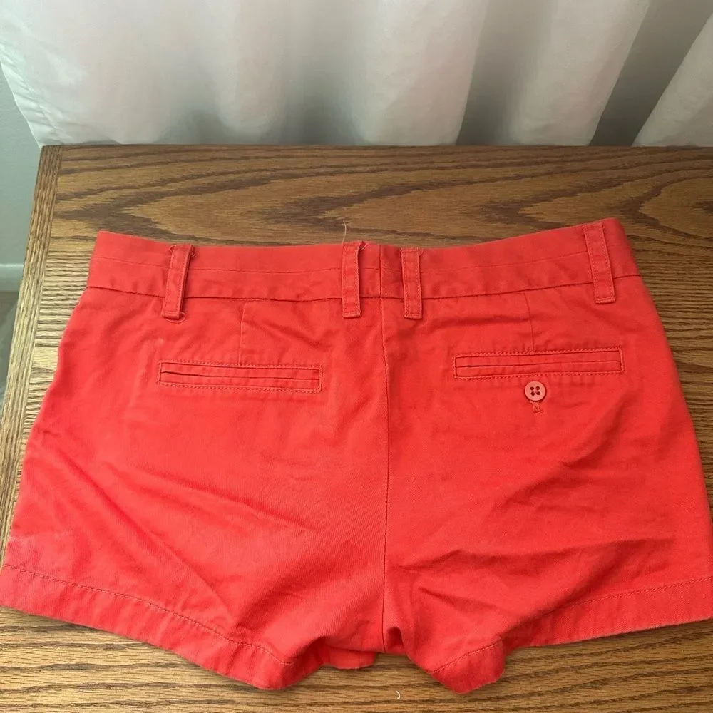 Orange J.Crew chino shorts